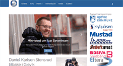 Desktop Screenshot of gjovikhockey.no
